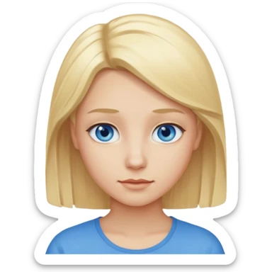 Blonde hair blue eyes emoji  sticker