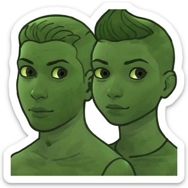 mixed girl with white boy sticker