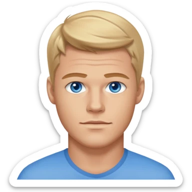 Trevor Donovan with blue eyes sticker