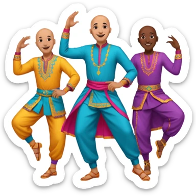 Bald moroccan man with dancers sticker