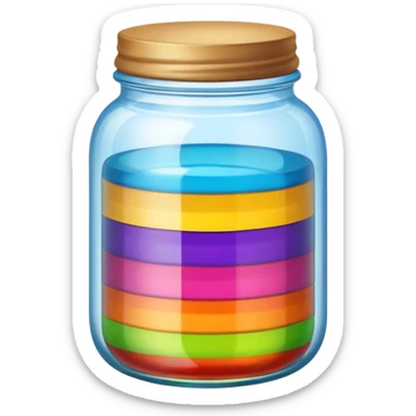 Rainbow Layered Jar	S sticker