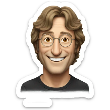 john lennon smiling sticker