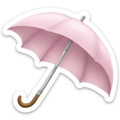Pale pink umbrella with rain sticker