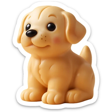 Isolate the puppy-shaped candy on a transparent background, removing all background elements. sticker