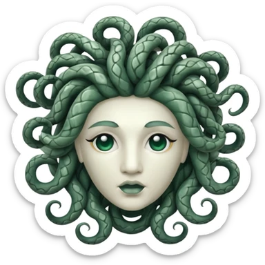 marble medusa head sticker