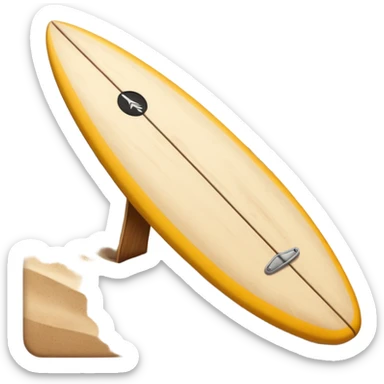 Surfboard Stuck in Sand sticker