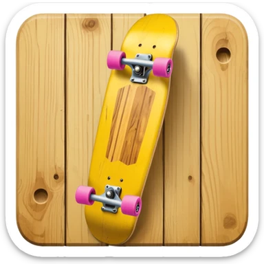 Skate board, yellow sticker