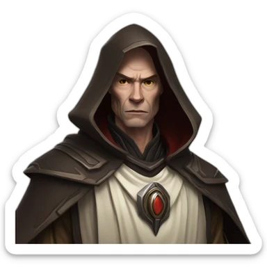 hyperrealist sith jedi in world of warcraft sticker