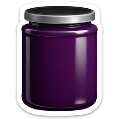 Vintage plum purple Jam pot, with black lid sticker