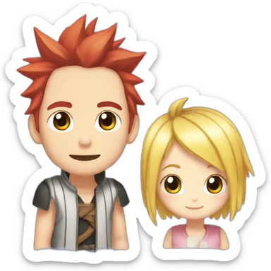 lucy and natsu sticker
