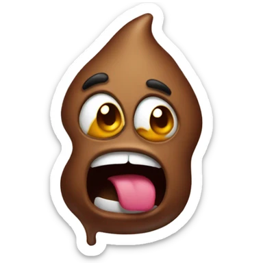 TERRIFIED POOP sticker