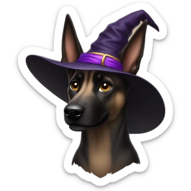 Malinois dog witch sticker
