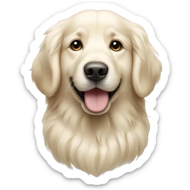 English cream golden retriever  sticker