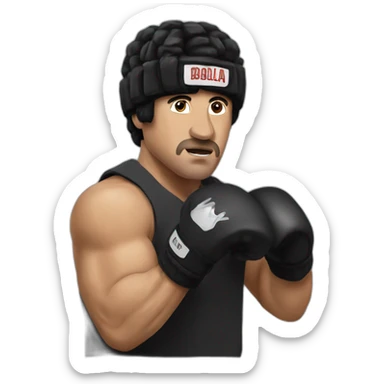 Rocky balboa training emoji sticker