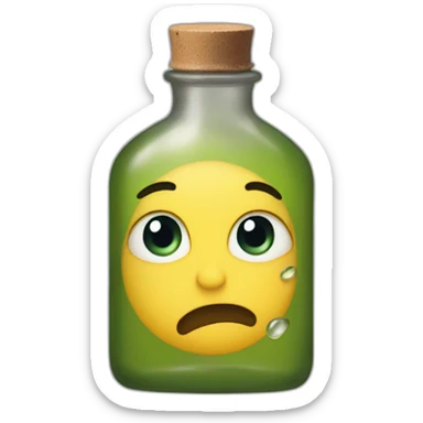 Boy's tears in a bottle sticker