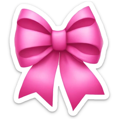 Pink bow sticker