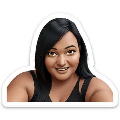 smiling girl with indoor plants sticker