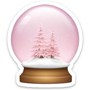Light pink snow globe sticker