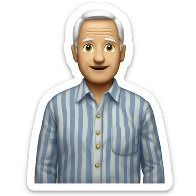 old mancin striped shirt sticker