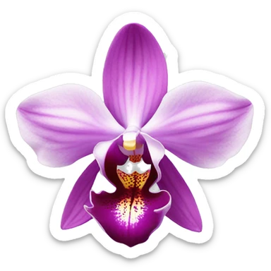 orchid flower sticker