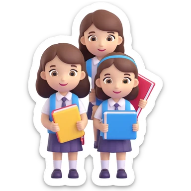 A group of school children finding Squid Game business cards in their school sticker