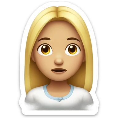 A distraught girl sticker