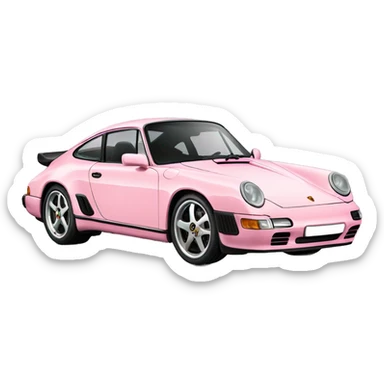 Light pink Porsche  sticker
