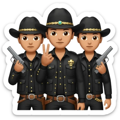 Norteño street gang repping gang signs and guns sticker