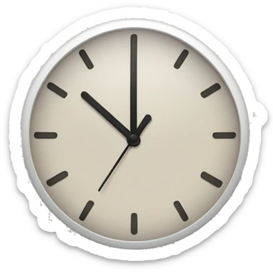 clock without pointers sticker