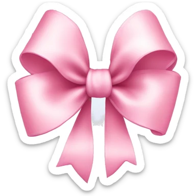 Baby pink bow sticker
