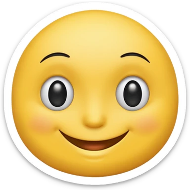 Profile smilie side eyed one eye sticker