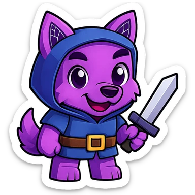 Extract every character from the picture. character including the clothes and accessories they are wearing, and place on a transparent background. Keep the original style and appearance exactly the same. and separately give me the each character picture. There is 3 character in this image. there is two dog

 sticker