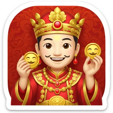 Chinese God of Wealth sticker