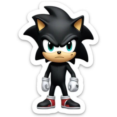 sonic wearing all black sticker