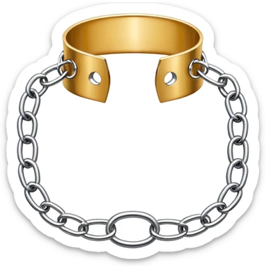 luxury fetish collar, silver chrome, smooth rounded metal, dominant erotic mood sticker