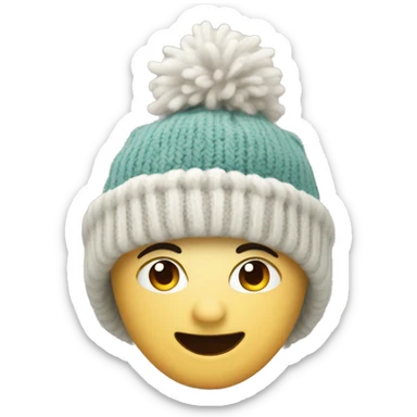 knit winter hat sticker