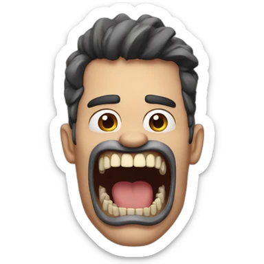 Humongous jaw sticker