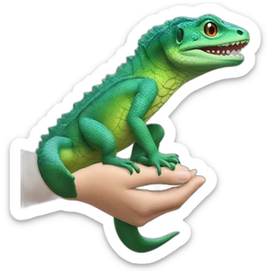 Ps4 dans les mains d’un lézard sticker