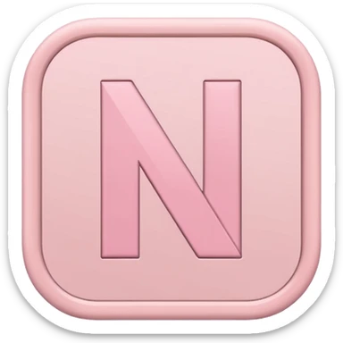 Netflix aesthetic "N" logo in pastel pink sticker