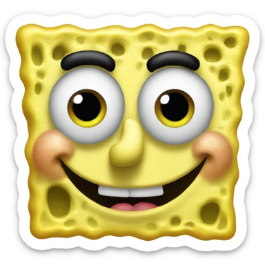Hyper realistic spongebob  sticker