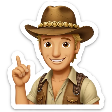 Crocodile Dundee saying no problem mate sticker