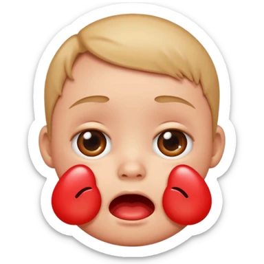 Please make an iPhone version of the baby emoticon that hurts because of the fever sticker