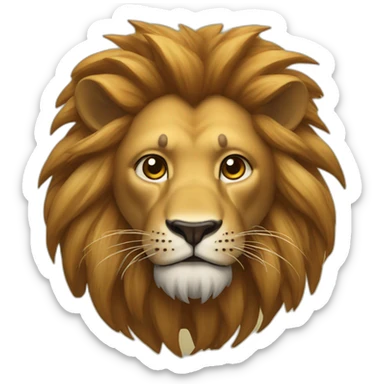 Une araignée sur un lion sticker