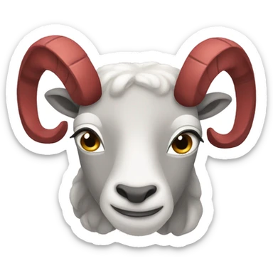 Red Aries symbol  sticker