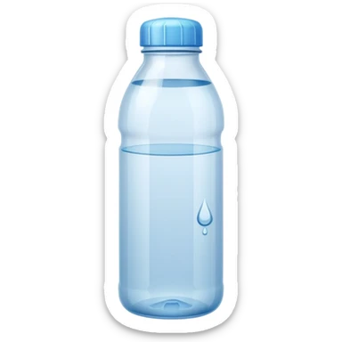 une bouteille en plastique dechet vide , bouteille d'eau sticker