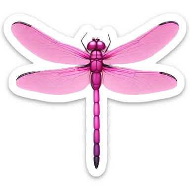 Pink dragonfly sticker
