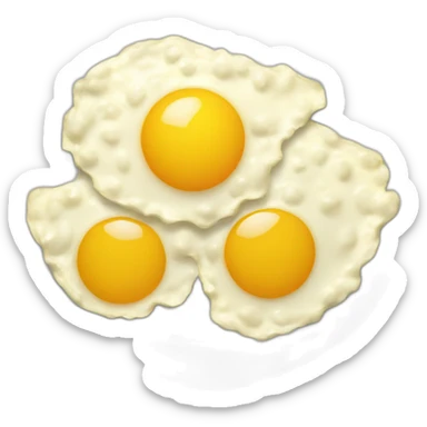 a plate of scrambled eggs sticker