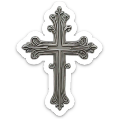 Ein Kreuz in fineline sticker