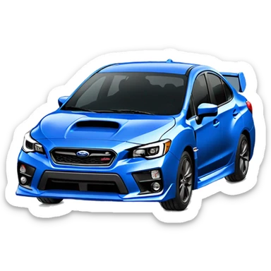 Blue subaru wrx going home fast sticker
