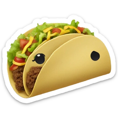 Tacos on a plate  sticker